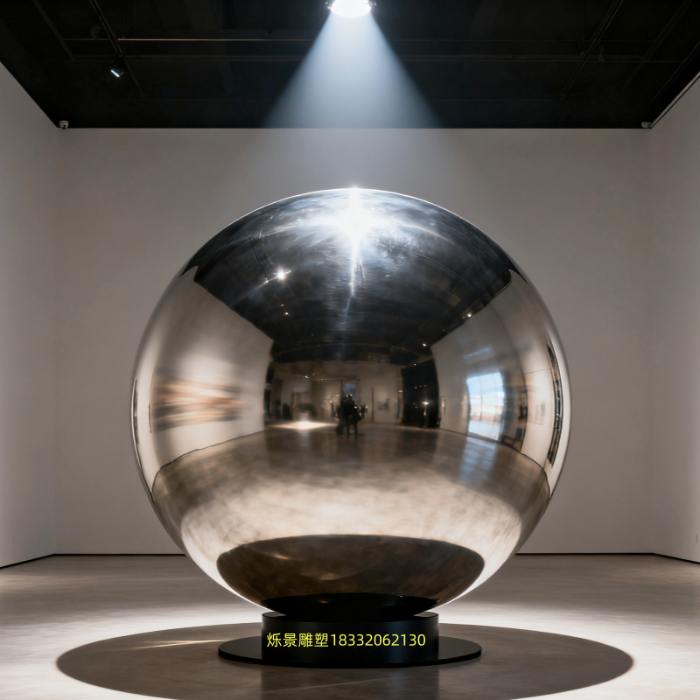 不銹鋼鏡面圓球雕塑 景觀球體雕塑 廣場雕塑